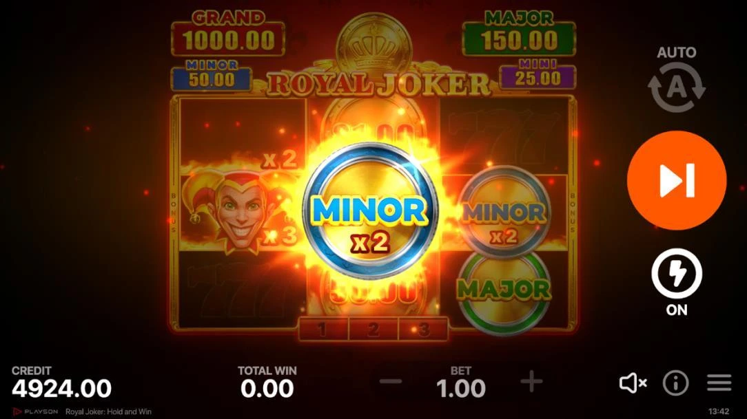 Minor-jackpotsymbool in het Royal Joker-bonusspel